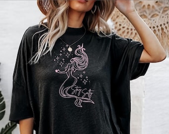 Stay Salty zeemeermin-T-shirt, op de oceaan geïnspireerd T-shirt met print