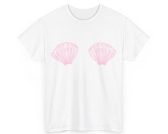 Seashell Shirt, Mermaid Core, Mermaidcore Clothing, Ocean Inspired Style, Mermaid Top, Kawaii, Coconut Girl