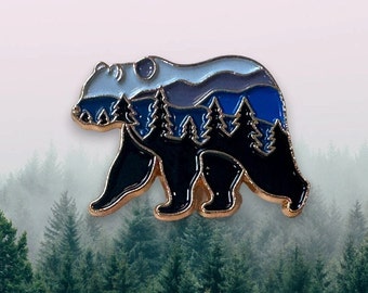 Into the Forest Bear Enamel Pin