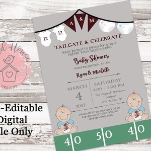 Aggie Football/Tailgate Baby Shower Invitation image 1