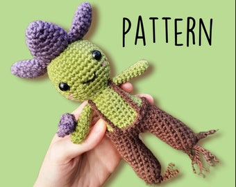 Plant Amigurumi PATTERN - Plant Doll Plushie, You Are Growing Crochet Flower, PDF Pattern for Growing Happy Positivity Gift For Loved One