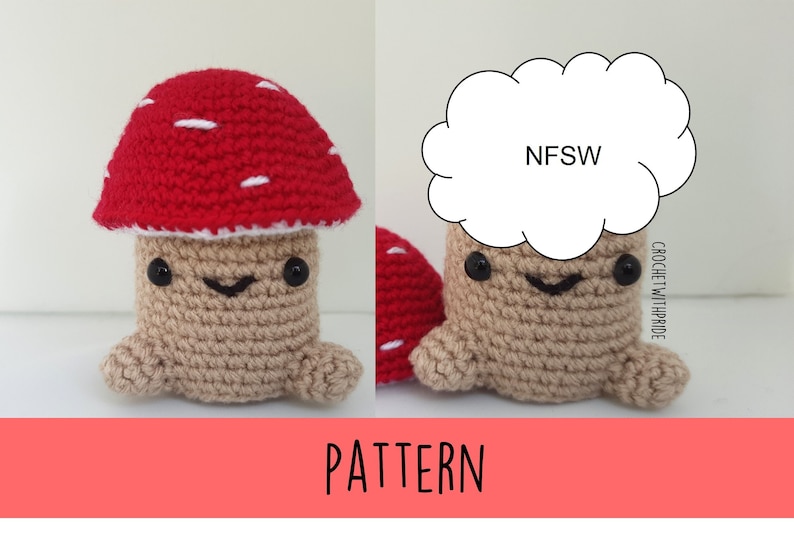 Penis Amigurumi PATTERN Rude Mushroom Crochet Pattern Cute Etsy