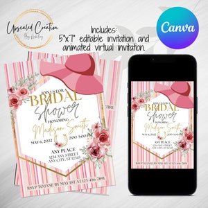 Kentucky Derby Bridal Shower Invitation, Derby Bridal Shower, Derby Day Shower, Kentucky Derby, digital download, editable template, evite