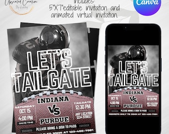 Football Tailgate Invitation: Game Day Invite (Digital Download)