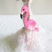 Pink Flamingo Iron On Patch, Embroidery Applique Sew On Patch, Applique Embroidery