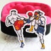 Large Muay Thai Fighters, Thai Boxing Iron On Patch, Embroidery Applique Sew On Patch, Applique Embroidery