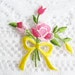 A Pair (Two Pieces) of Pink Roses Bouquet Iron On Patch, Embroidery Applique Sew On Patch, Applique Embroidery