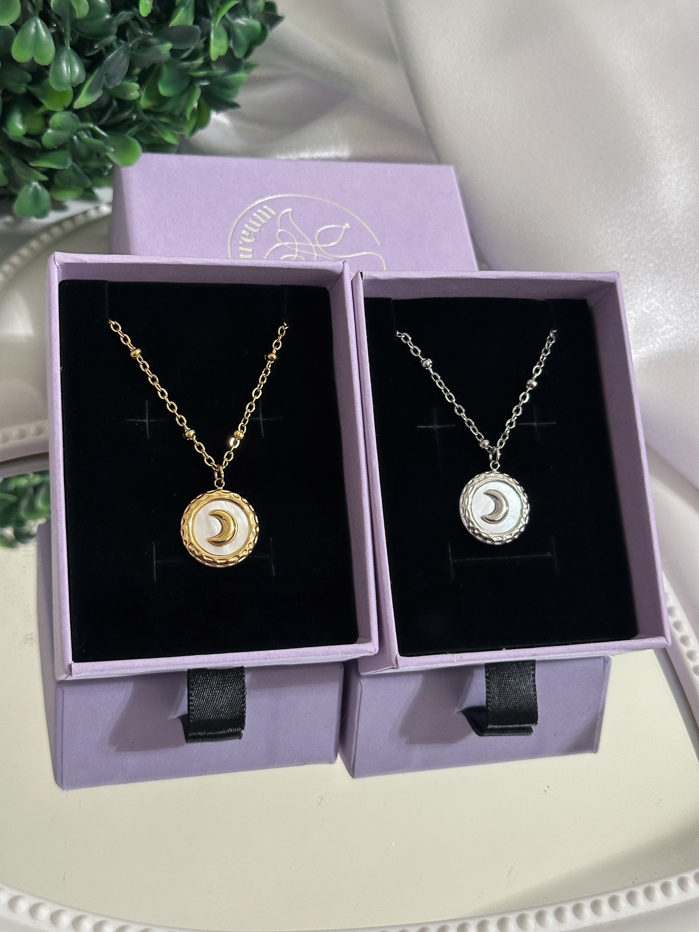 ☆BTS JIMIN 着用☆Aphrose★Sun Moon Pendant 6mm Rin.g★ BTS Signature Necklace - Bts V - Bts Jimin - Bts J-hope
