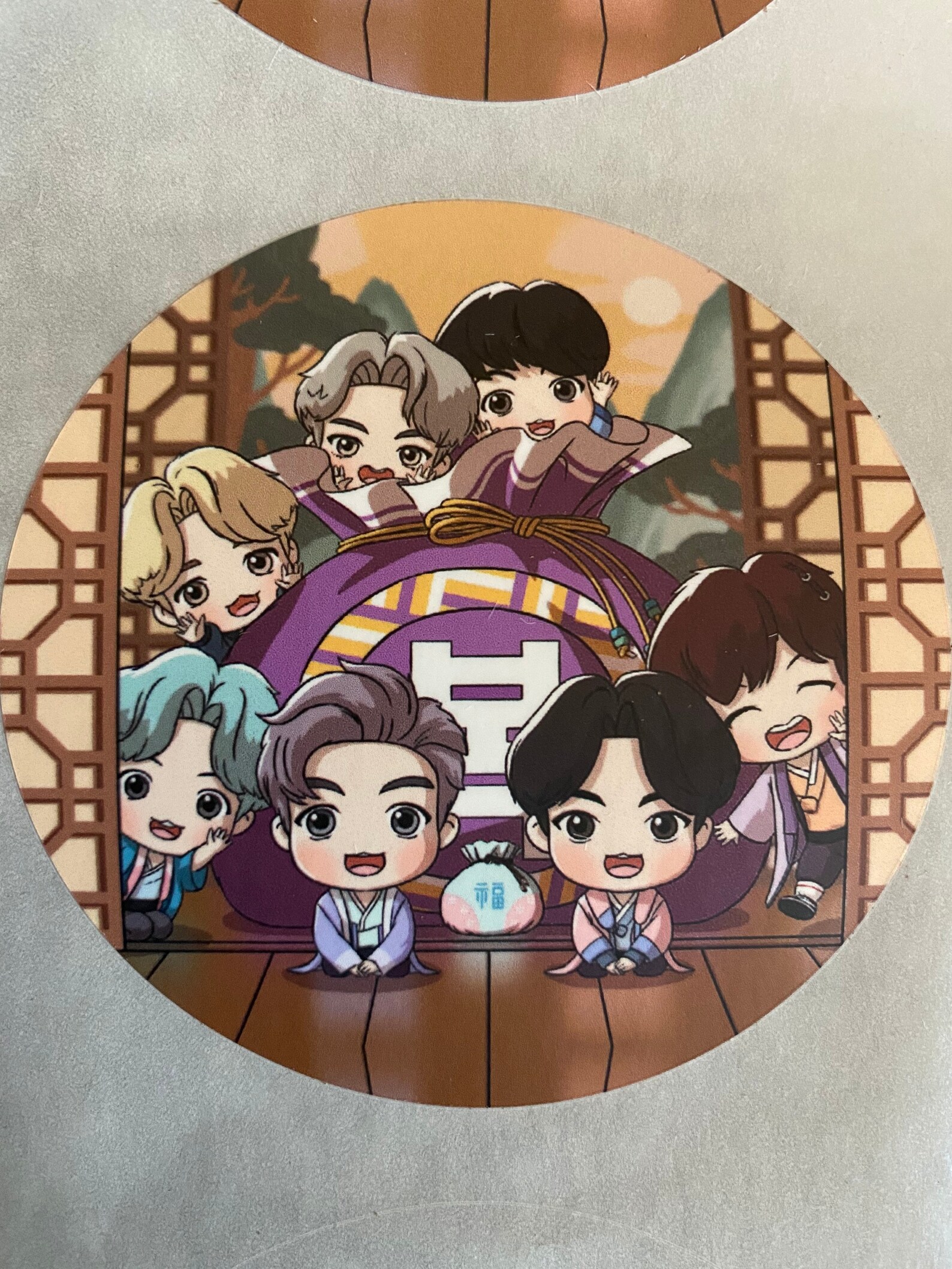 BTS Tiny TAN Lunar New Year Inspired Sticker | Etsy