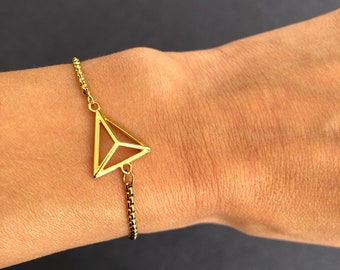 Armband gold mit Anhänger Dreieck