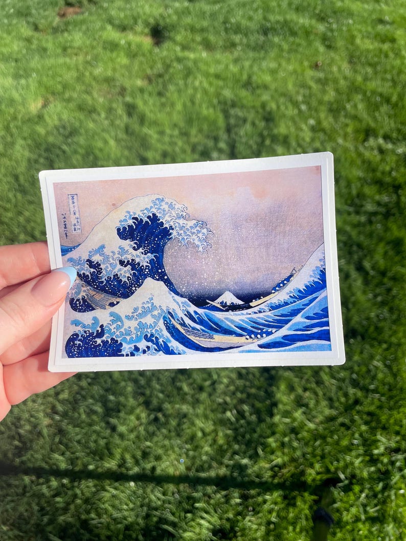 Great Wave-sticker, waterdicht vinyl, Japanse Hokusai-kunst afbeelding 8
