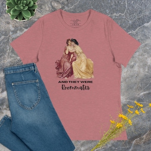 Y eran compañeras de cuarto, camiseta de relación lésbica, camiseta gráfica para mujer, camisetas para parejas sáficas/lésbicas