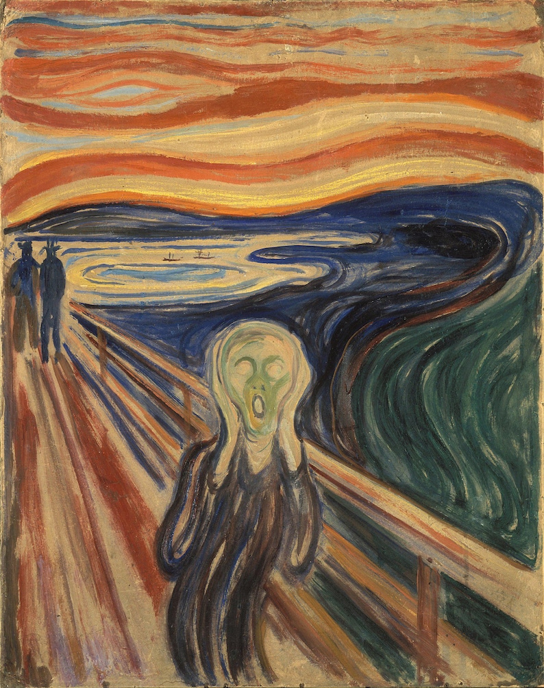 The Scream, Waterproof Vinyl Sticker, Famous Painting by Munch image 10