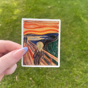 The Scream, Waterproof Vinyl Sticker, Famous Painting by Munch