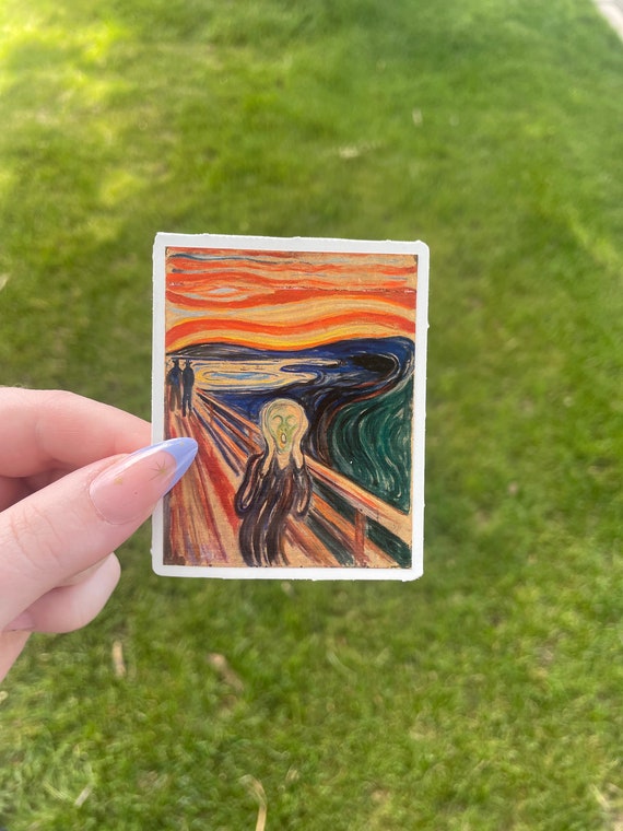 The Scream, Waterproof Vinyl Sticker, Famous Painting by Munch