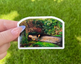 Ophelia Sticker, Painting by John Everett Millais