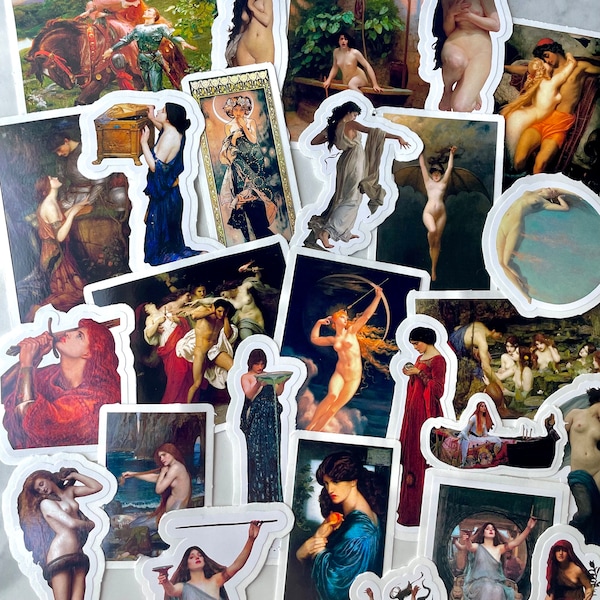 Paquete de pegatinas Femme Fatale - Mujeres de bellas artes, pegatinas de vinilo impermeables