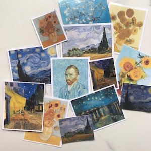 10 Van Gogh Sticker Pack, Famous Paintings