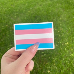 Transgender Flag, Waterproof Vinyl Sticker