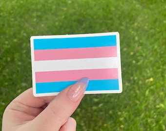 Transgender Flag, Waterproof Vinyl Sticker