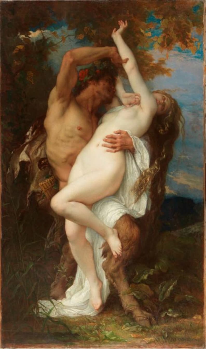 Nimf en sater, waterdichte vinylsticker, kunstschilderij van Alexandre Cabanel afbeelding 8