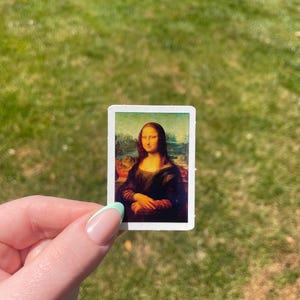 Adesivo Mona Lisa, arte renascentista de Leonardo de Vinci 2 inches
