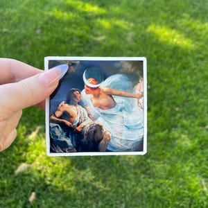 Selene and Endymion, Goddess of the Moon by Albert Aublet, Waterproof Vinyl Sticker
