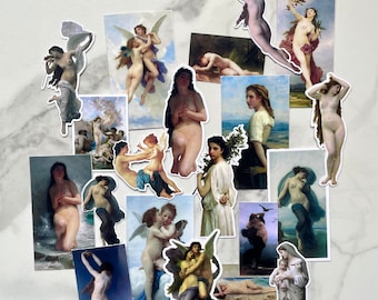 William Adolphe-Bouguereau Paintings Sticker Pack, Waterproof Vinyl Stickers