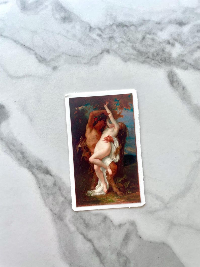 Nimf en sater, waterdichte vinylsticker, kunstschilderij van Alexandre Cabanel afbeelding 6