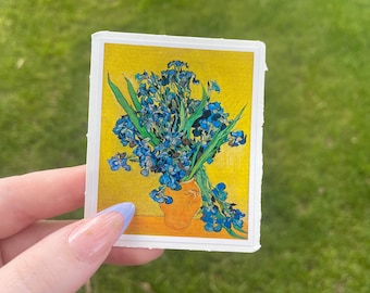 Van Gogh Irises Sticker: Waterproof Vinyl Art Decal