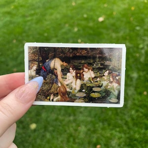 Hylas and the Nymphs, Waterproof Vinyl Sticker, Fine Art painting by John William Waterhouse