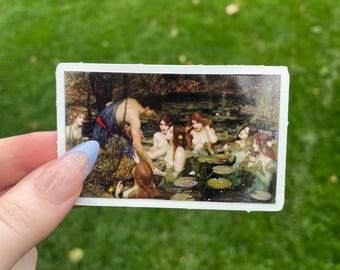 Hylas and the Nymphs Sticker, painting by John William Waterhouse