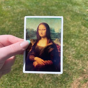 Adesivo Mona Lisa, arte renascentista de Leonardo de Vinci 4 inches