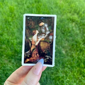 Lamia and Soldier, Waterproof Vinyl Sticker, Pre-Raphaelite painting by John William Waterhouse