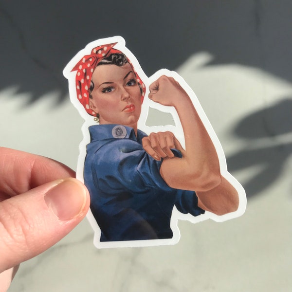 We Can Do It Sticker, Rosie the Riveter Waterproof Vinyl Sticker