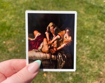 Judith Slaying Holofernes Sticker, Painting by Artemisa Gentileschi