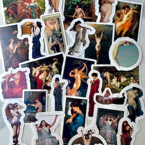 Femme Fatale Sticker Pack- Fine Art Women, Waterproof Vinyl Stickers image 2
