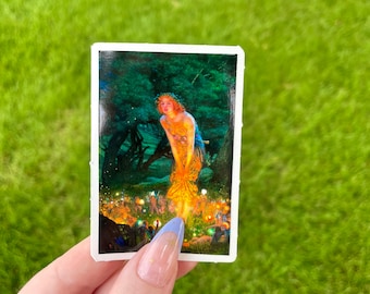 Midsummer Eve Sticker, Painting by Robert Edward Hughes
