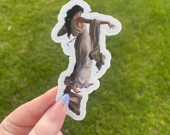 Death of Sappho, Waterproof Vinyl Sticker, Painting by Miguel Carbonell Selva