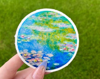 Water Lillies (1908), Waterproof Vinyl Sticker, Fine Art by Claude Monet