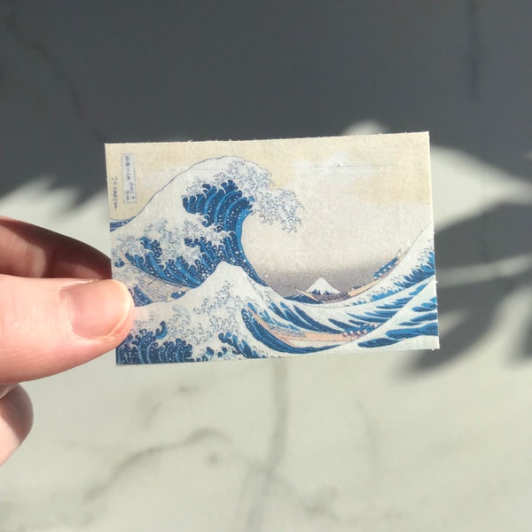 The Great Wave, Waterproof Vinyl Sticker, Japanese art by Hokusai