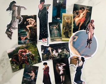 Femme Fatale Sticker Pack- Fine Art Women, Waterproof Vinyl Stickers