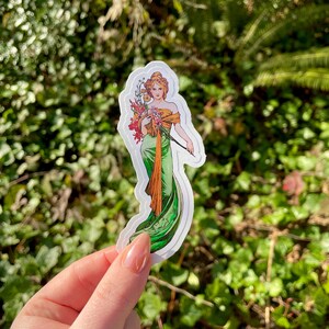Spring, Waterproof Vinyl Sticker, Art Nouveau by Alphonse Mucha image 4