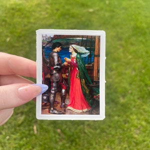 Tristan and Isolade, Waterproof Vinyl Sticker, Pre-Raphaelite Art by John William Waterhouse