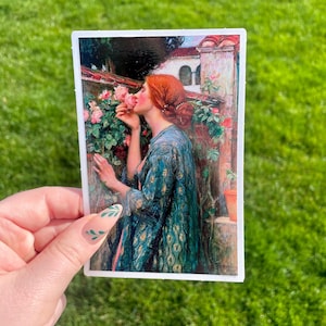 The Soul of the Rose, Waterproof Vinyl Sticker, Pre-Raphaelite Art by John William Waterhouse
