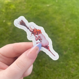 The Witch Sticker, Waterproof Vinyl Sticker, Painting by Louis Ricardo Falero