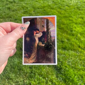 Romeo and Juliet Sticker, Preraphaelite art by Frank Dicksee 4 inches