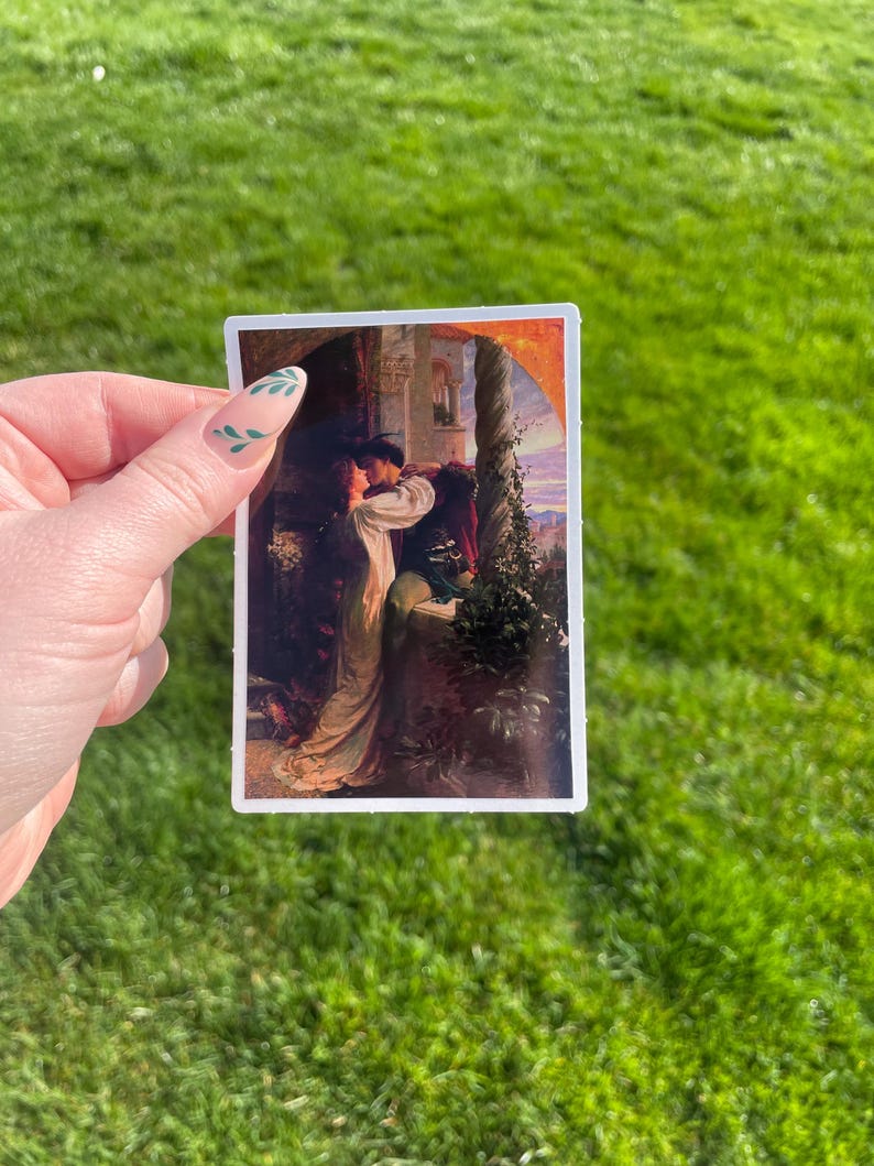 Romeo and Juliet Sticker, Preraphaelite art by Frank Dicksee 4 inches