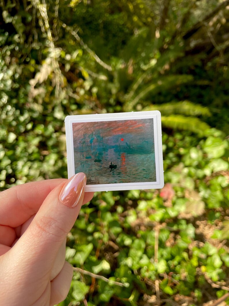 Indruk, zonsopgang, waterdichte vinylsticker, beeldende kunst van Claude Monet afbeelding 4