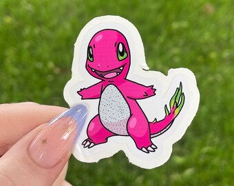 Dragonfruit Charizard, Waterproof Vinyl Sticker